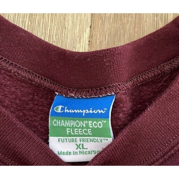 Champion Eco MIT Massachusetts Institute Technology Maroon Sweatshirt Me… - Picture 3 of 4
